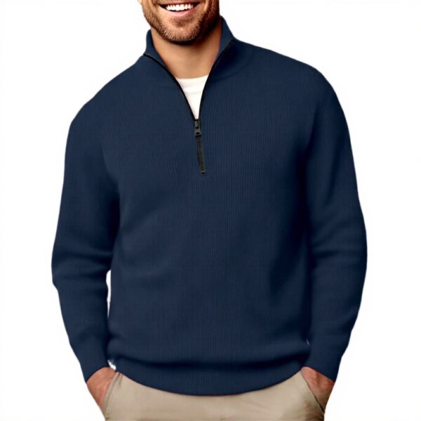 Pull velours côtelé homme col zippé Generic confortable